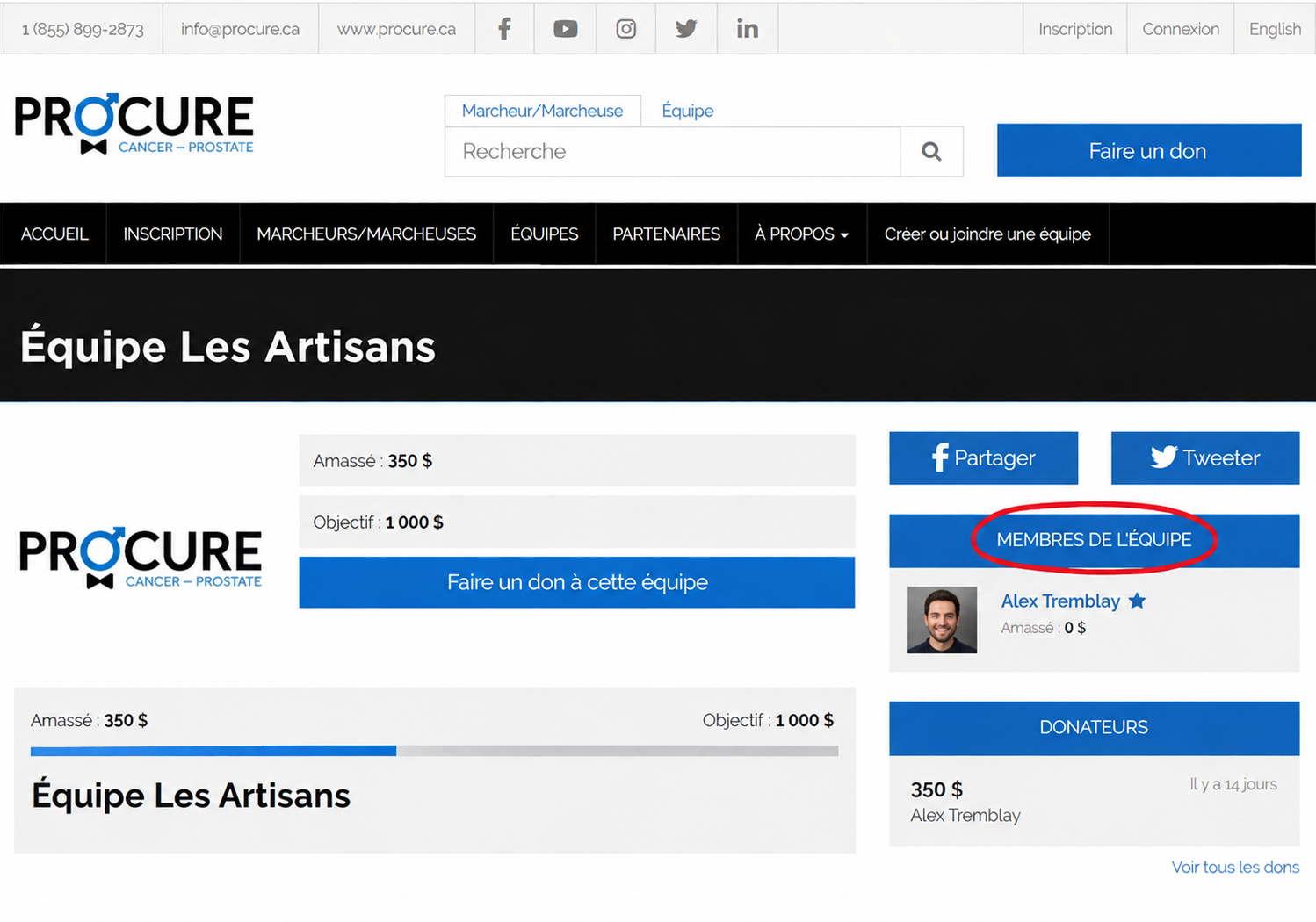 Page de l&rsquo;&eacute;quipe Les Artisans.png